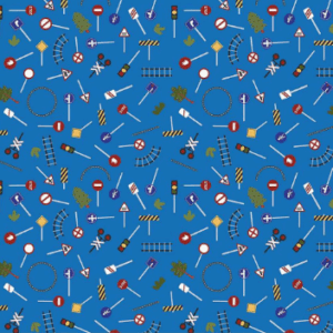 Riley Blake It Takes a Village Blue C15462