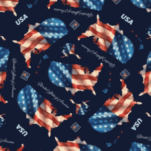 Riley Blake Letters from Home C15610 Navy