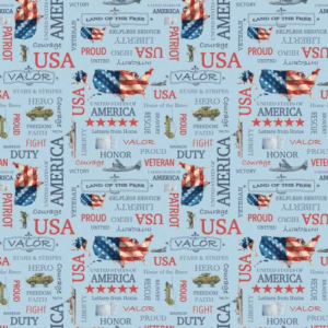 Riley Blake Letters from Home C15611 Blue