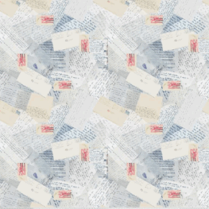 Riley Blake Letters from Home C15615 Vintage Blue