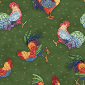 Springs Creative SW Calico Red Rooster Toss 2035-0591