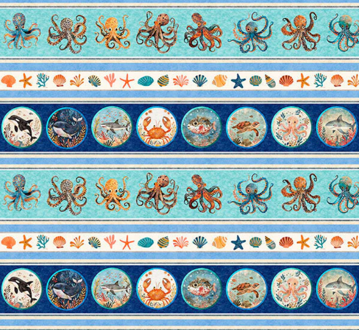 Quilting Treasures Deep Sea Dazzle 2600-31195-X