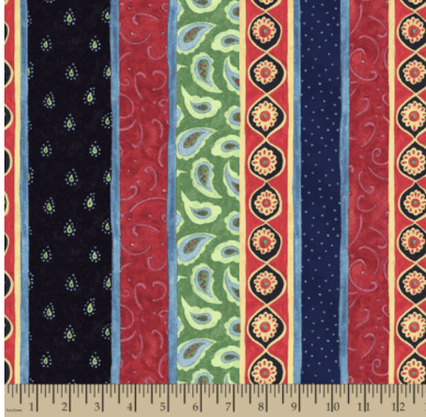 Springs Creative SW Calico Red Stripe 2035-0476