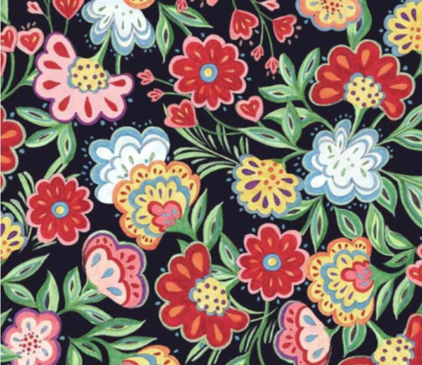 Springs Creative SW Calico Red Floral 2035-0484